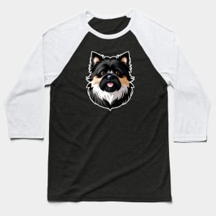 Head affenpinscher dog pet portrait cartoon vector illustration Baseball T-Shirt